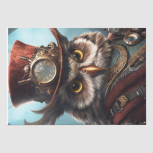 Seda Papel de tejidos de búho Steampunk