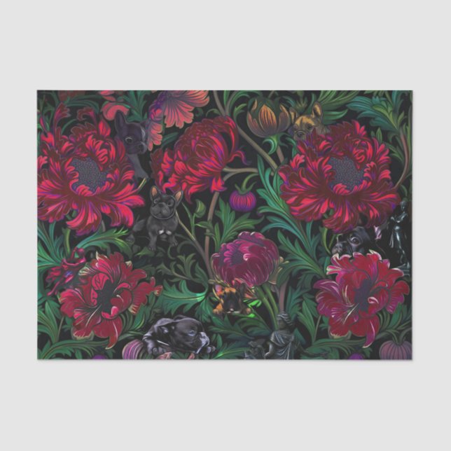 Seda Papel de tejidos de Bulldog francés (Anverso)