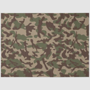 Seda Papel de tejidos de camuflaje de madera profunda