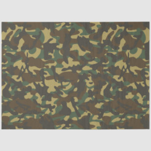 Seda Papel de tejidos de camuflaje forestal