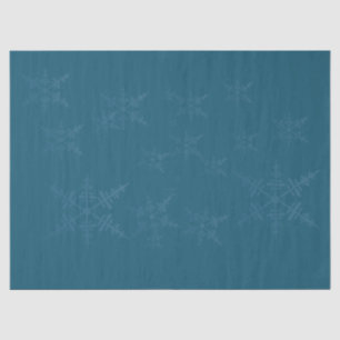 Seda Papel de tejidos de copos de nieve azul oscuro