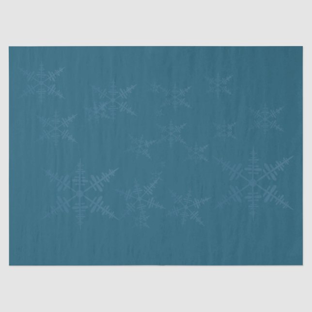 Seda Papel de tejidos de copos de nieve azul oscuro (Anverso)