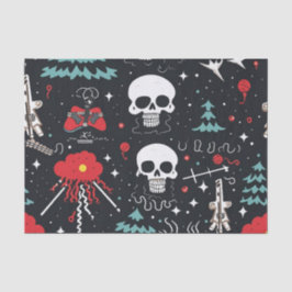 Seda Papel de tejidos de cráneo para navidades