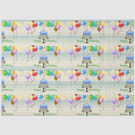 Seda Papel de tejidos de cumpleaños