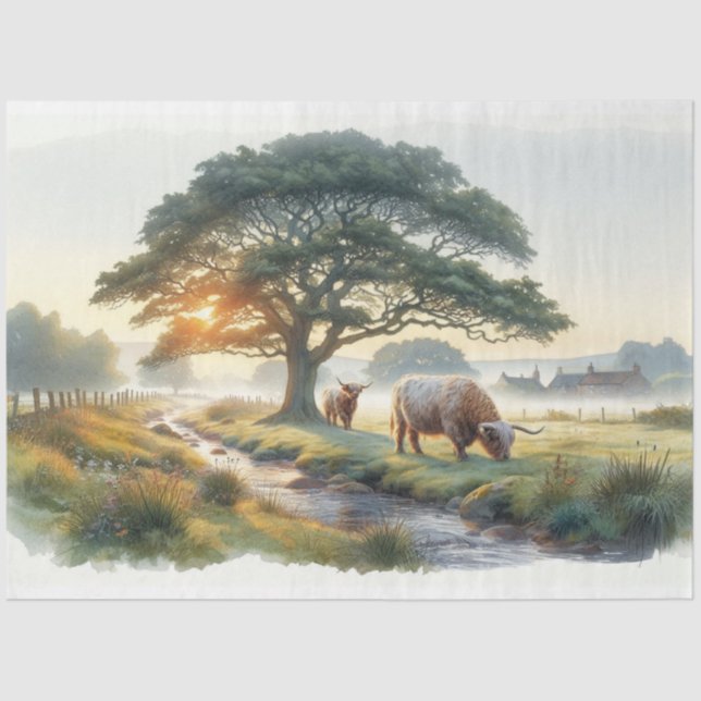 Seda Papel de tejidos de descomposición Bovino de la re (Anverso)