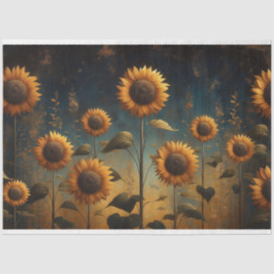 Seda Papel de tejidos de descomposición de girasoles