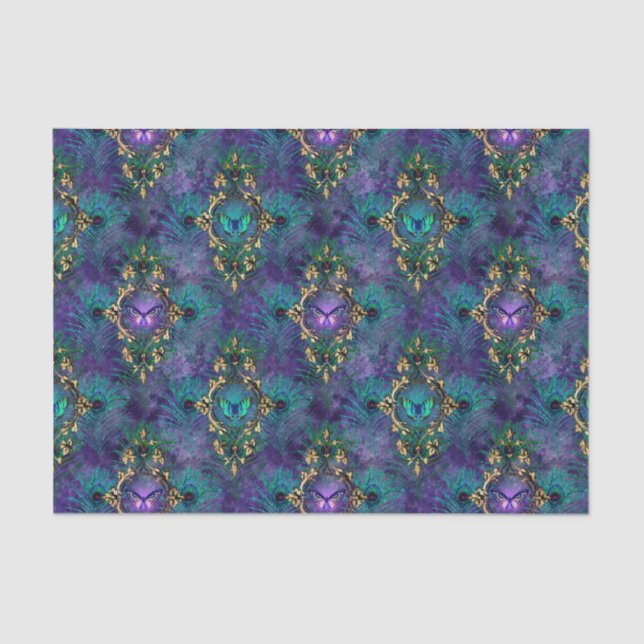 Seda Papel de tejidos de descomposición de mariposas de (Anverso)