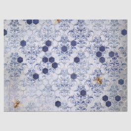 Seda Papel de tejidos de diseño de la serie Blue Bee de