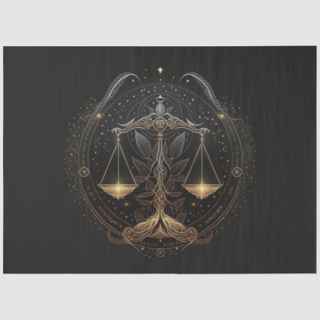 Seda Papel de tejidos de diseño de serie Zodiac 7 (Anverso)