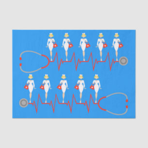 Seda Papel de tejidos de enfermera retro