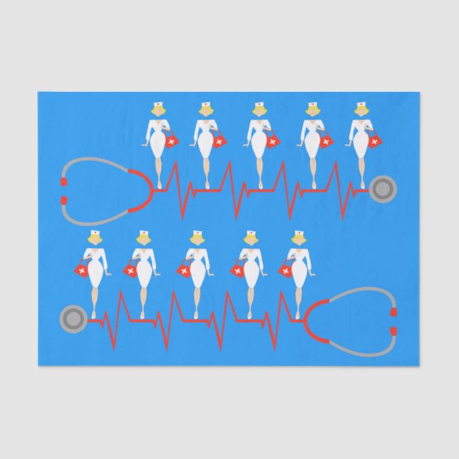 Seda Papel de tejidos de enfermera retro (Anverso)