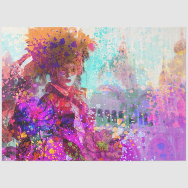 Seda Papel de tejidos de espejos venecianos (Anverso)