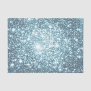 Seda Papel de tejidos de estrellas verde azuladas