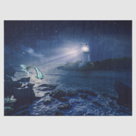 Seda Papel de tejidos de faro y sirena