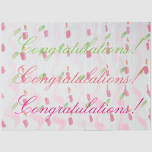 Seda Papel de tejidos de felicitaciones