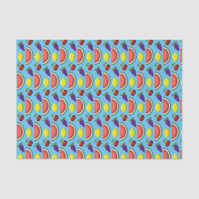 Seda Papel de tejidos de frutas mixtas (Anverso)