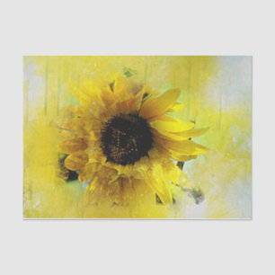 Seda Papel de tejidos de girasol de cierre ilustrado