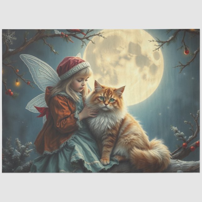 Seda Papel de tejidos de hadas para navidades (Anverso)