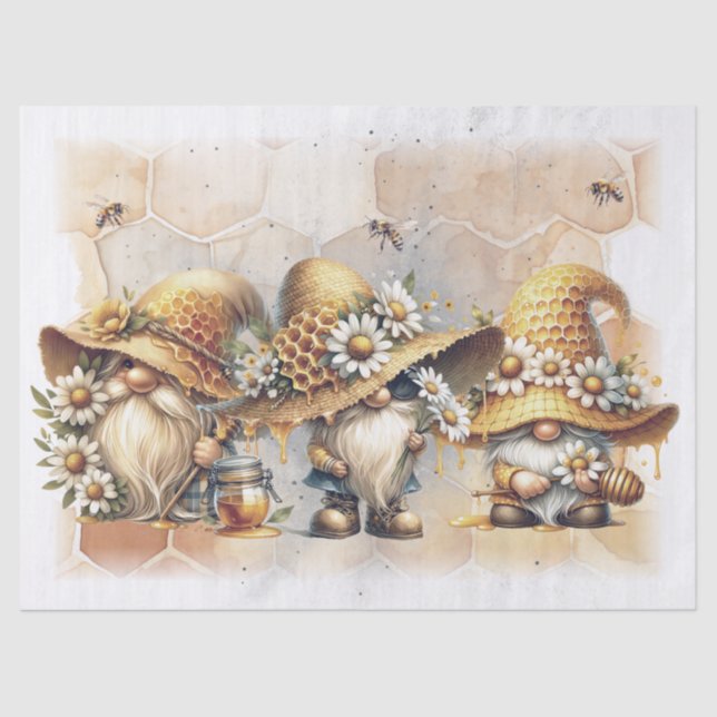 Seda Papel de tejidos de Honeycomb Gnome (Anverso)