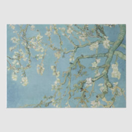 Seda Papel de tejidos de impresión de flores de almendr