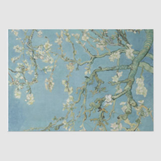 Seda Papel de tejidos de impresión de flores de almendr