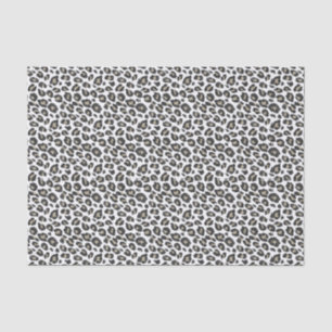 Seda Papel de tejidos de impresión de leopardo de Tan e