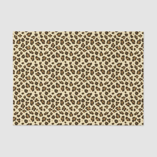 Seda Papel de tejidos de impresión de leopardo elegante (Anverso)