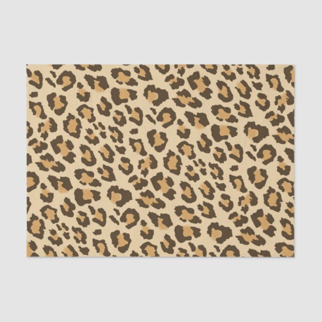 Seda Papel de tejidos de impresión Leopard (Anverso)