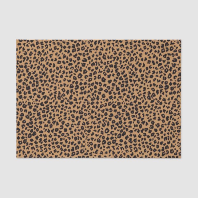 Seda Papel de tejidos de impresión Leopard (Anverso)