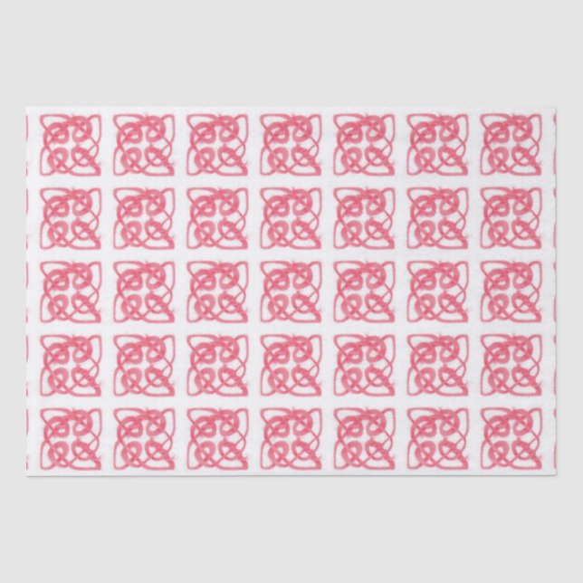 Seda Papel de tejidos de KNOT CELTIC ROSA (Anverso)