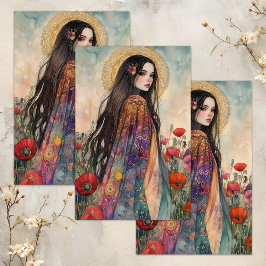 SEDA PAPEL DE TEJIDOS DE LA DECORACIÓN DE DIOS DE LA PR