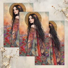 SEDA PAPEL DE TEJIDOS DE LA DECORACIÓN DE DIOS DE LA PR