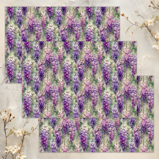 SEDA PAPEL DE TEJIDOS DE LA DECORACIÓN DE WISTERIA ROMÁ