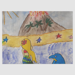 Seda Papel de tejidos de la isla de la sirena