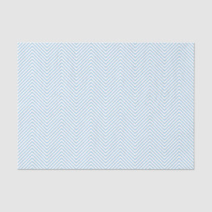 Seda Papel de tejidos de la línea Chevron - Azul claro 