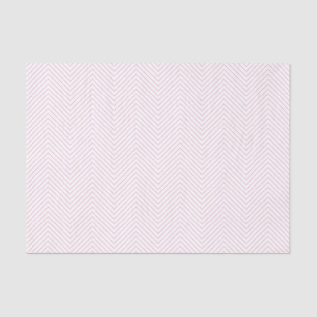 Seda Papel de tejidos de la línea Chevron - rosa claro  (Anverso)