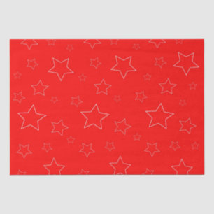 Seda Papel de tejidos de las estrellas rojas