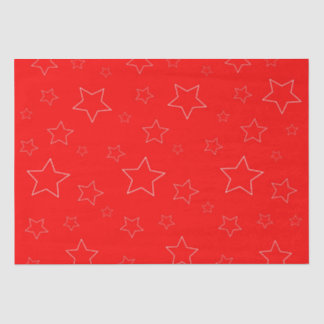 Seda Papel de tejidos de las estrellas rojas