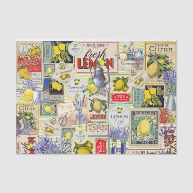 Seda Papel de tejidos de lavanda (Anverso)