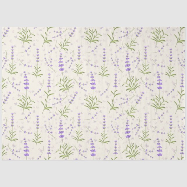 Seda Papel de tejidos de lavanda (Anverso)