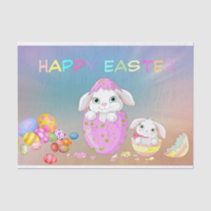 Seda Papel de tejidos de los conejitos de Pascua
