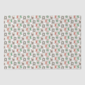 Seda Papel de tejidos de Mah Jongg, ajuste de regalo
