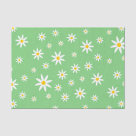 Seda Papel de tejidos de margarita verde