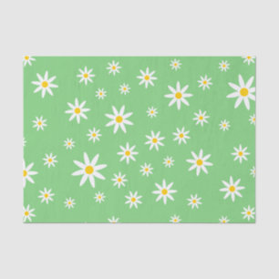 Seda Papel de tejidos de margarita verde