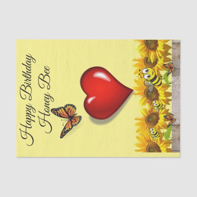 Seda Papel de tejidos de mariposa de girasol (Anverso)