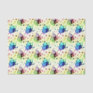 Seda Papel de tejidos de mariposas acuáticas
