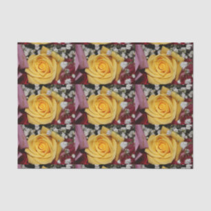 Seda Papel de tejidos de melocotón rosa amarillo