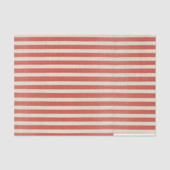 Seda Papel de tejidos de Navidades de rayas rojas vinta (Anverso)