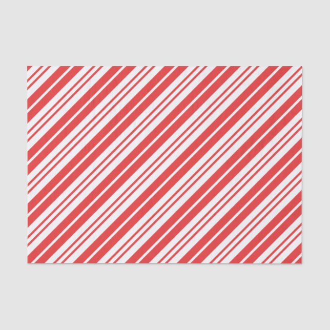 Seda Papel de tejidos de Navidades de rayas rojas vinta (Anverso)