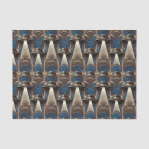 Seda Papel de tejidos de OVNI Art Deco